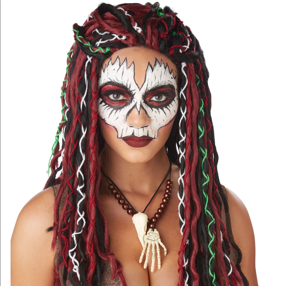 Voodoo priestess wig from spirit Halloween